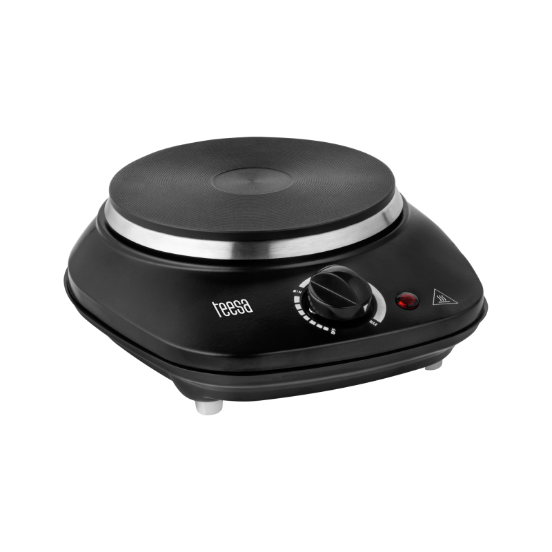 Kuchenka elektryczna przenośna pojedyncza czarna 1000W