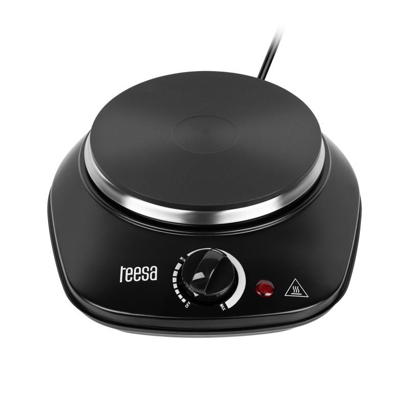 Kuchenka elektryczna przenośna pojedyncza czarna 1000W