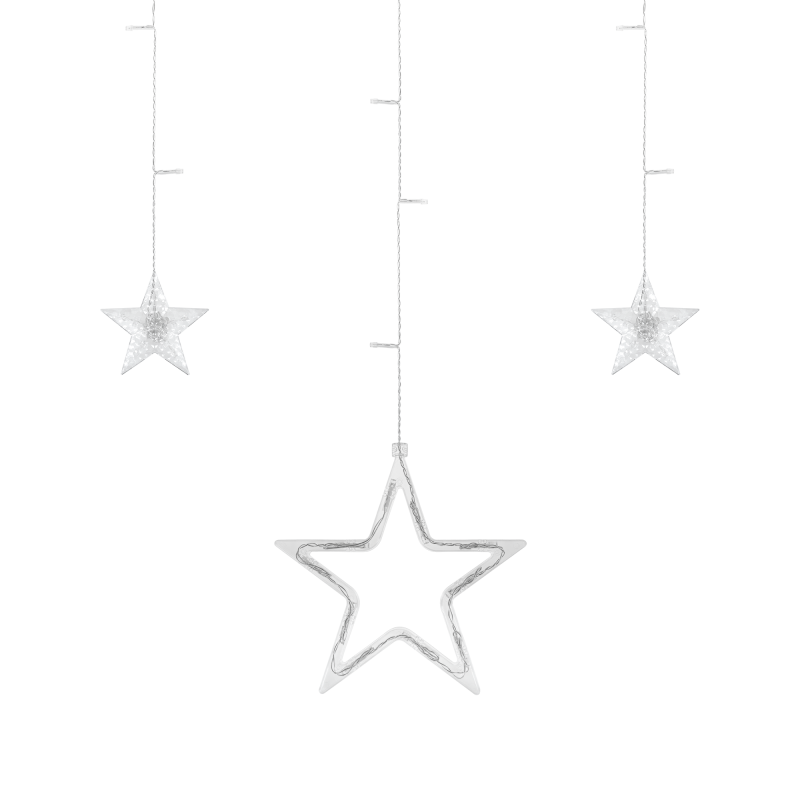 Kurtyna świetlna Rebel - gwiazdy,ciepłe białe, 230V