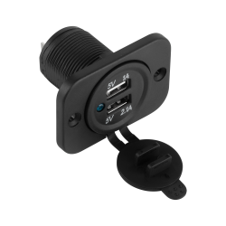 Ładowarka samochodowa 2xUSB do montażu 3100 mA Homologacja E24