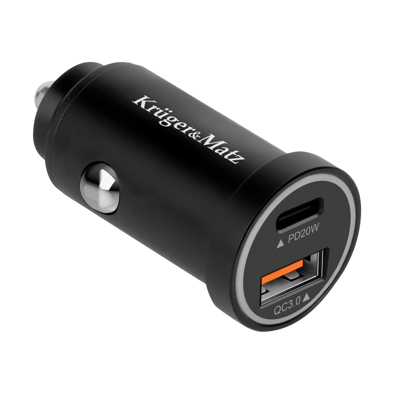 Ładowarka samochodowa 38W Kruger&Matz z funkcjami Power Dedlivery oraz Quick Charge