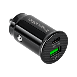 Ładowarka samochodowa Kruger&Matz dual USB 3100 mA z funkcją Quick Charge 3.0 i Power Delivery