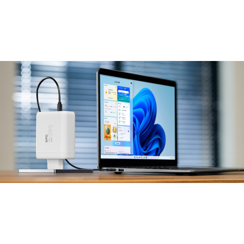 Ładowarka sieciowa Kruger&Matz 140 W GaN z funkcją Quick Charge i Power Delivery