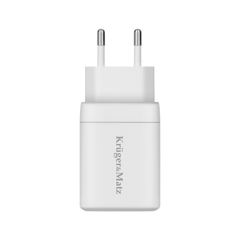 Ładowarka sieciowa Kruger&Matz 45 W GaN z funkcją Power Delivery i Quick Charge