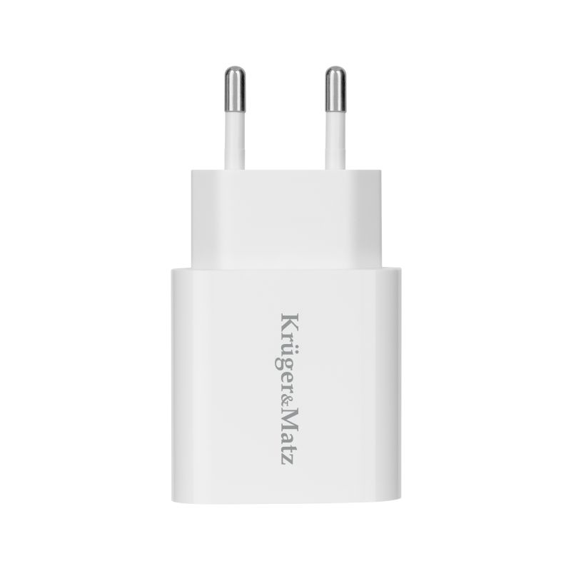 Ładowarka sieciowa Kruger&Matz GaN dual USB z funkcją Power Delivery i Quick Charge