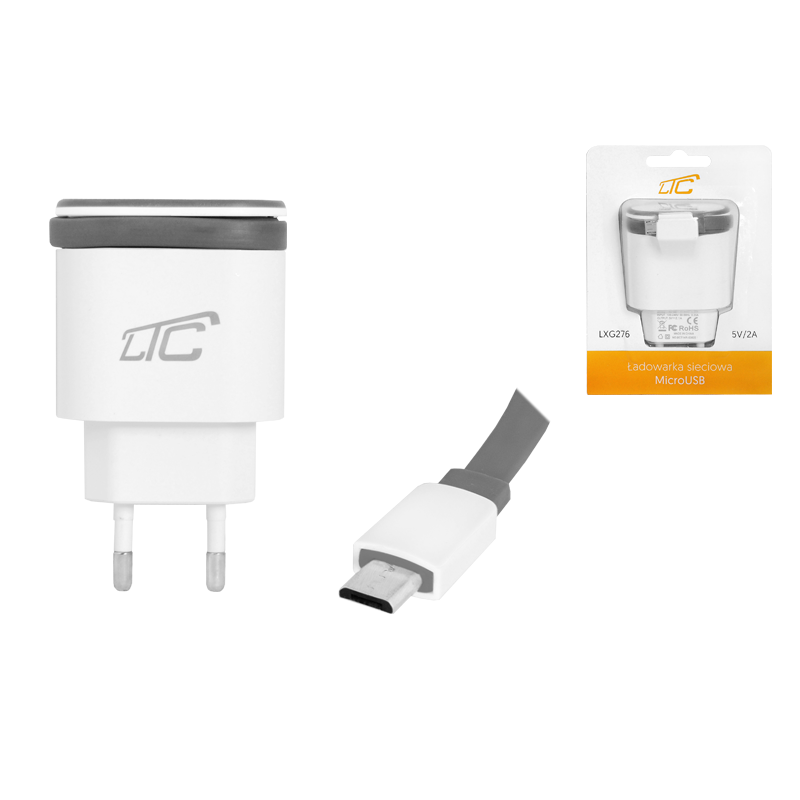 Ładowarka sieciowa micro USB 2000 mA LXG276