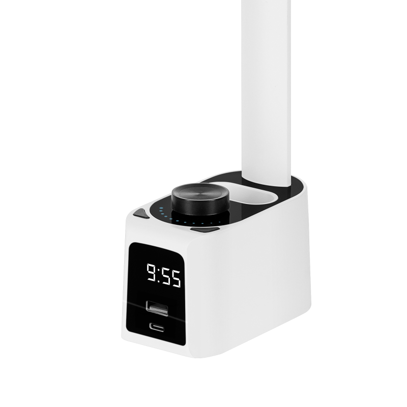 Lampka na biurko z zegarem