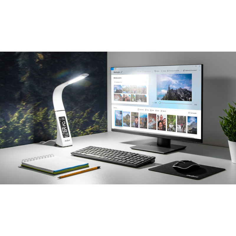 Lampka REBEL Led na biurko (zegar, datownik, temperatura)