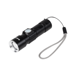 Latarka aluminiowa 3W (ZOOM, wtyk USB)