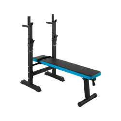 Ławka treningowa prosta regulowana ze stojakami REBEL ACTIVE