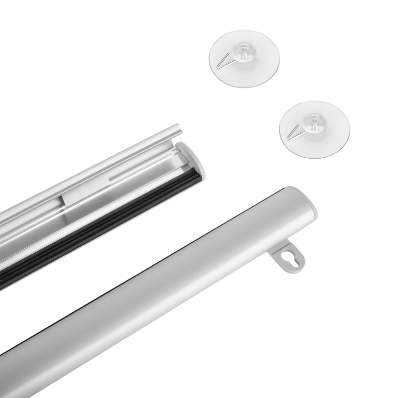 Listwa aluminiowa do zawieszania plakatu KLIP 2x70cm + przyssawka 45mm x2szt z haczykiem