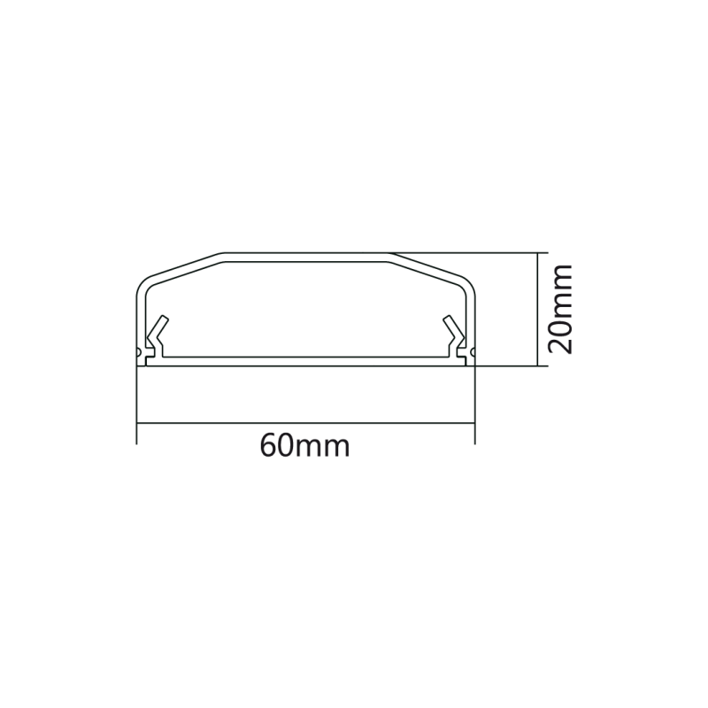Listwa maskująca plastikowa biała 60x20x750mm