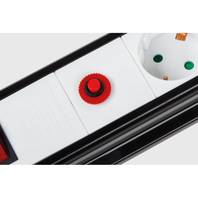 Listwa sieciowa Rebel German type - 6 gniazd, 1,5m (1,5mm)