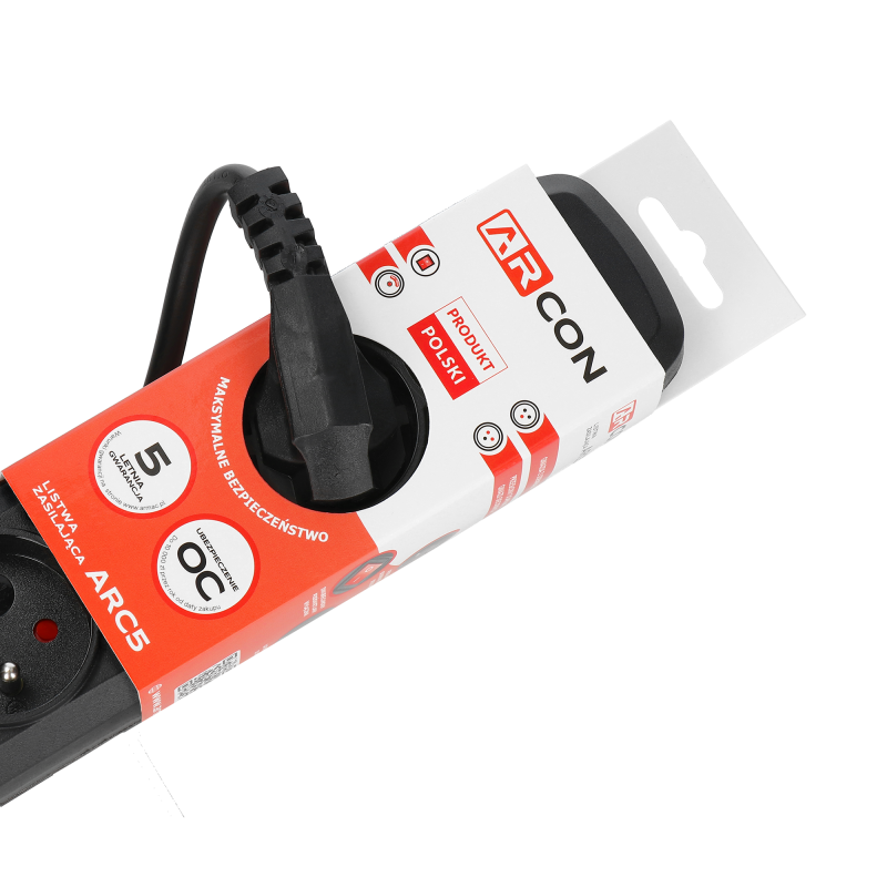 Listwa zasilająca ARC5 5g 3,0m czarna ARcon