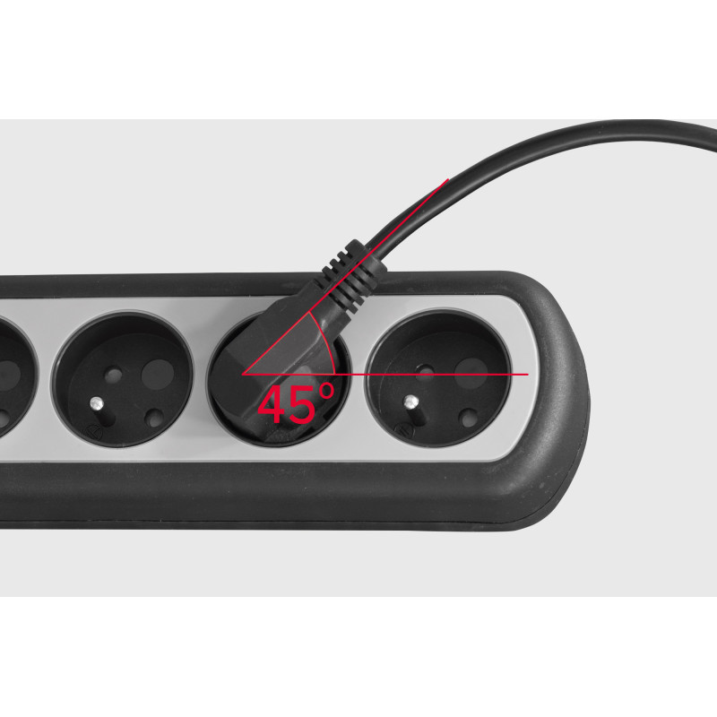 Listwa zasilająca Rebel 5 gniazd z przełącznikiem (1,5m, 3x1,5mm)