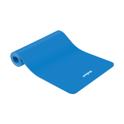 Mata gimnastyczna do ćwiczeń joga, pilates, fitness, 183x61cm, grubość 6mm, materiał TPE, niebieska, REBEL ACTIVE