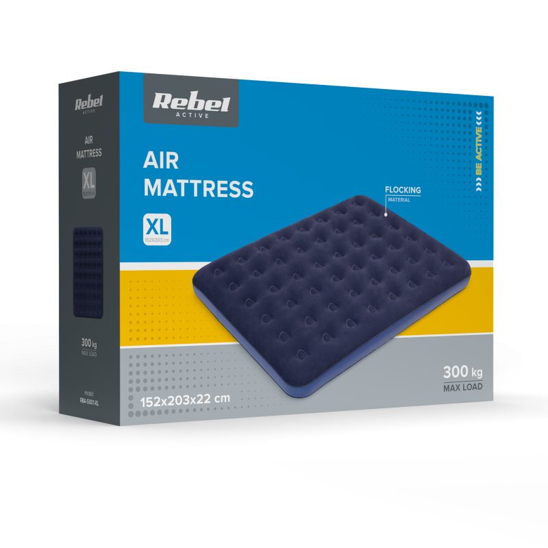 Materac dmuchany dwuosobowy REBEL ACTIVE 203x152x22