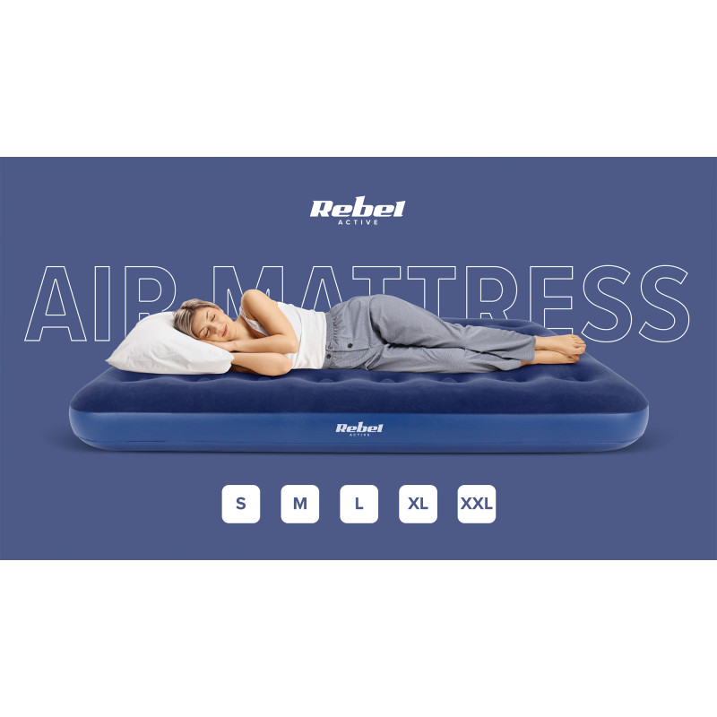 Materac dmuchany dwuosobowy REBEL ACTIVE, 191 x 137 x 22 cm