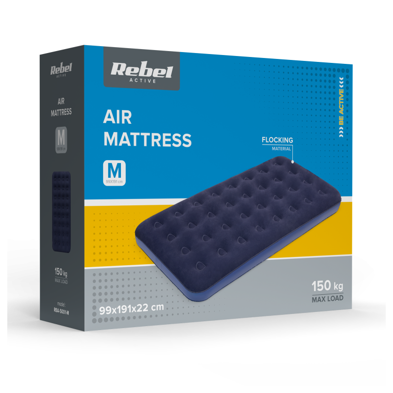 Materac dmuchany twin REBEL ACTIVE, 191 x 99 x 22 cm