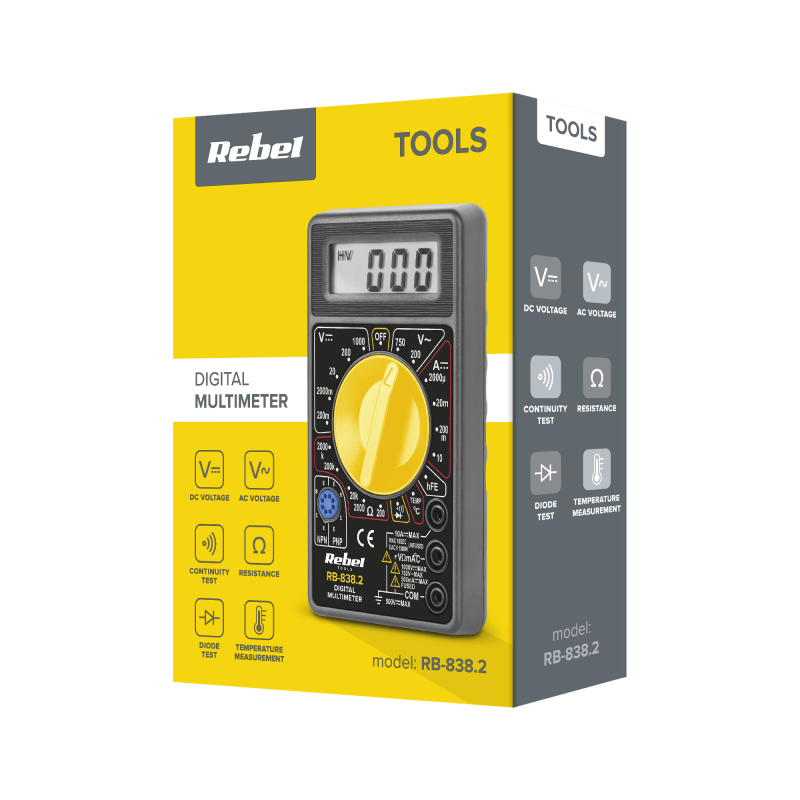 Miernik uniwersalny REBEL RB838 v.2