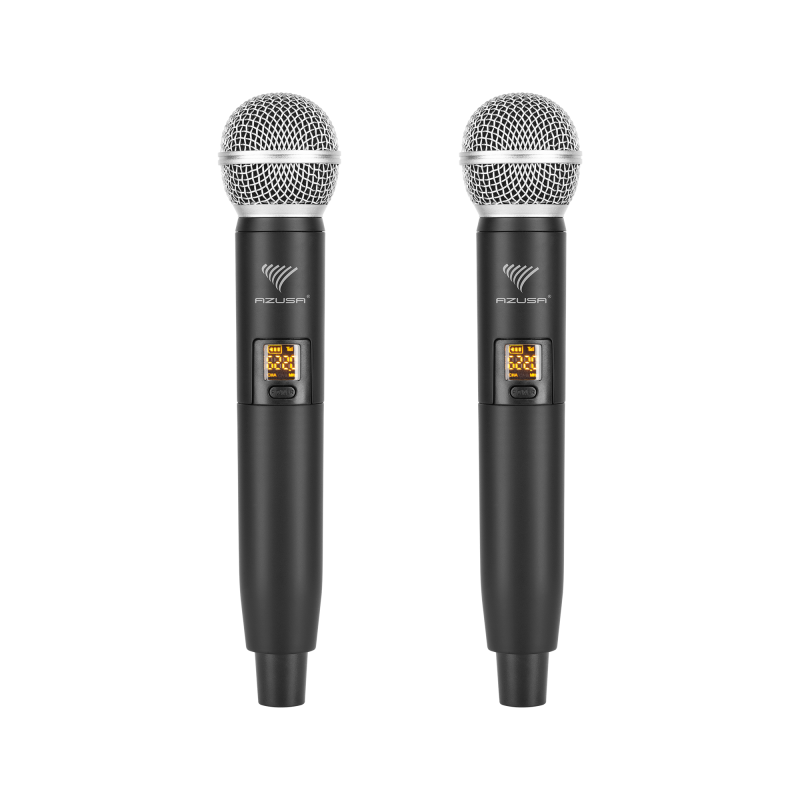 Mikrofon bezprzewodowy dwukanałowy UHF Azusa JU-822