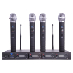 Mikrofon PLL-400 UHF 4 kanały (4 mikrofony do ręki)