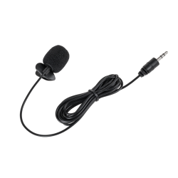 Mikrofon z klipem na kablu jack 3,5mm 2m