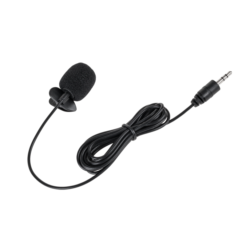 Mikrofon z klipem na kablu jack 3,5mm 2m