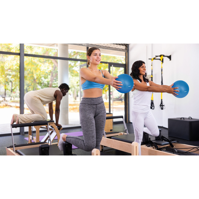 Mini piłka gimnastyczna do pilates rehabilitacyjna 25cm, kolor niebieski , REBEL ACTIVE