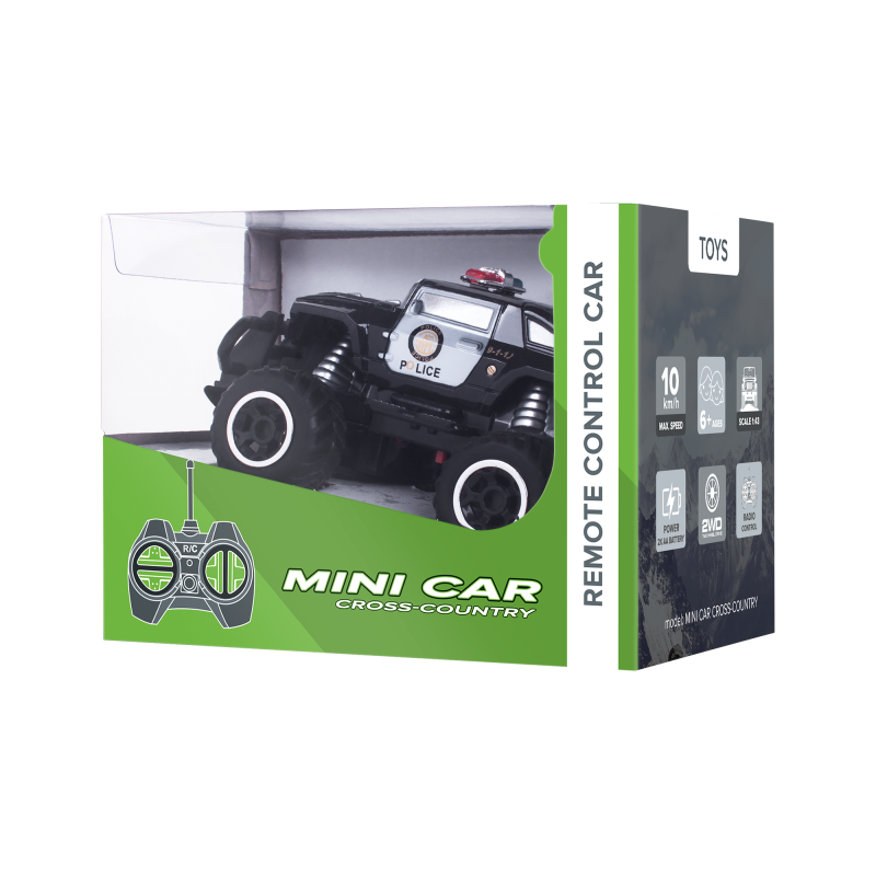 Mini samochód zdalnie sterowany REBEL POLICE