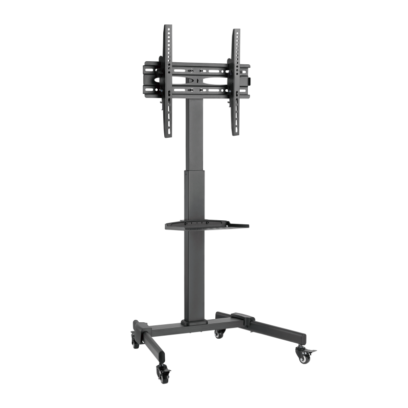 Mobilny uchwyt TV - stojak z półką