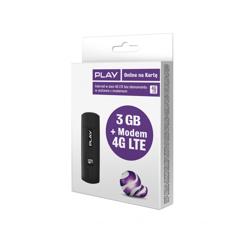 Modem HUAWEI E3372 LTE + starter 3GB PLAY