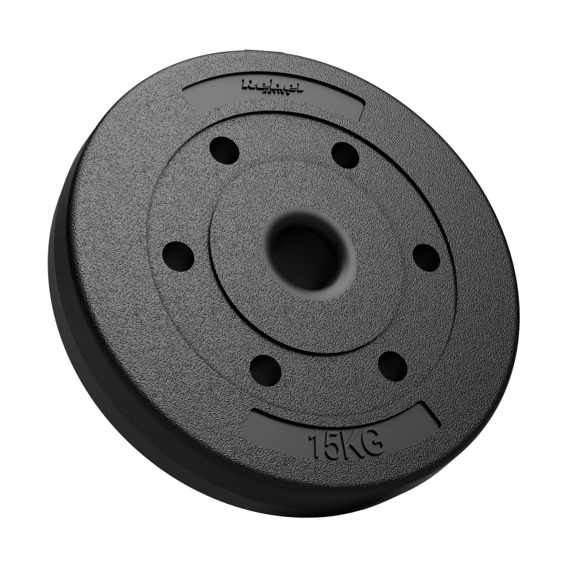 Obciążenie bitumiczne olimpijskie zestaw 2x15kg, otwór 51mm , REBEL ACTIVE