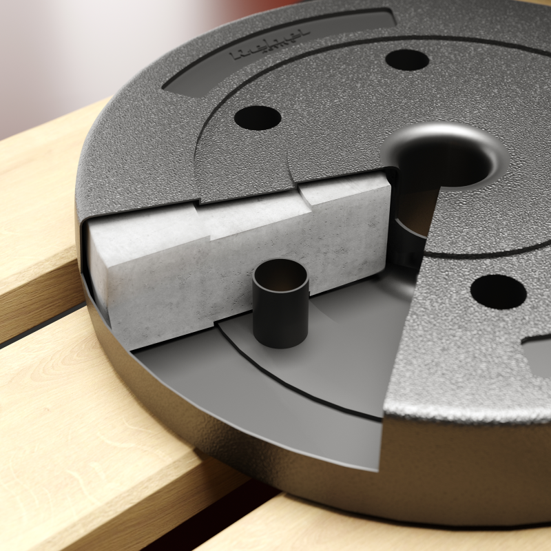 Obciążenie bitumiczne olimpijskie zestaw 2x7.5kg, otwór 51mm , REBEL ACTIVE