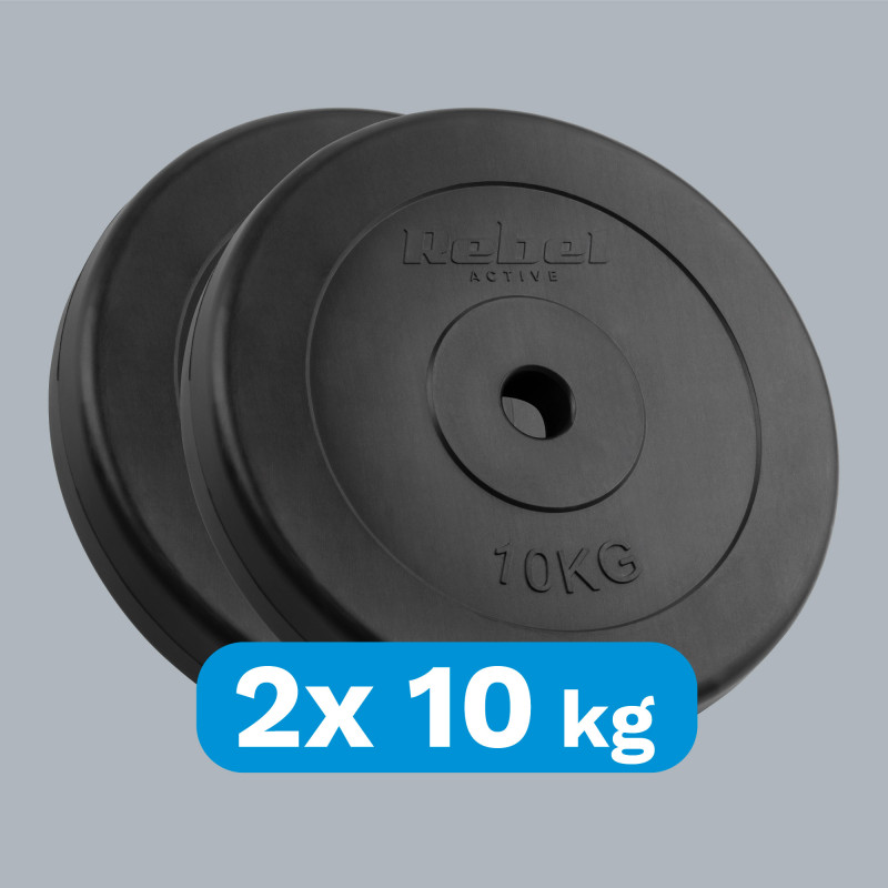 Obciążenie bitumiczne zestaw 2x10kg, otwór 31mm, talerz klasyczny, REBEL ACTIVE