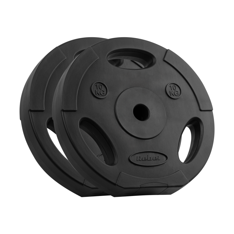 Obciążenie bitumiczne zestaw 2x10kg, otwór 31mm, talerz z uchwytami, REBEL ACTIVE