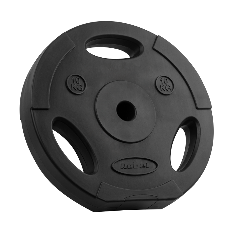 Obciążenie bitumiczne zestaw 2x10kg, otwór 31mm, talerz z uchwytami, REBEL ACTIVE