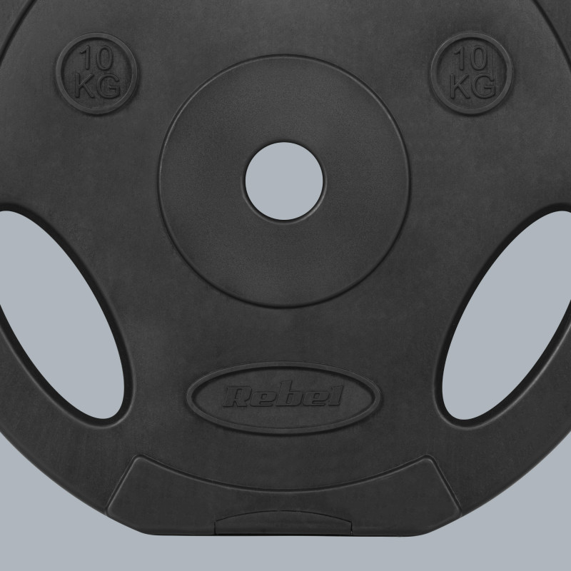 Obciążenie bitumiczne zestaw 2x10kg, otwór 31mm, talerz z uchwytami, REBEL ACTIVE