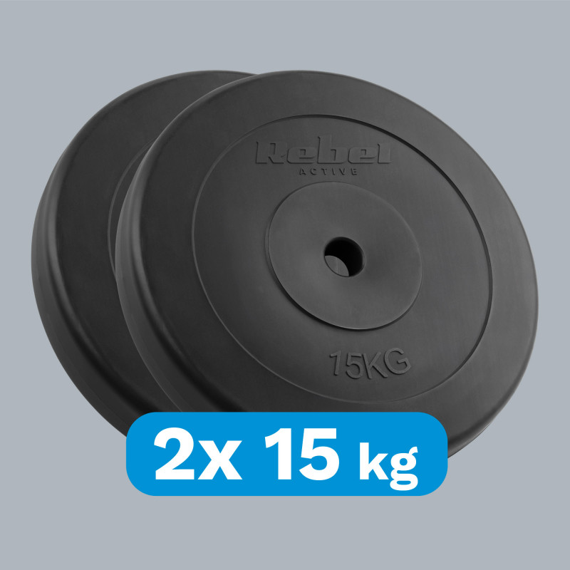 Obciążenie bitumiczne zestaw 2x15kg, otwór 31mm, talerz klasyczny, REBEL ACTIVE