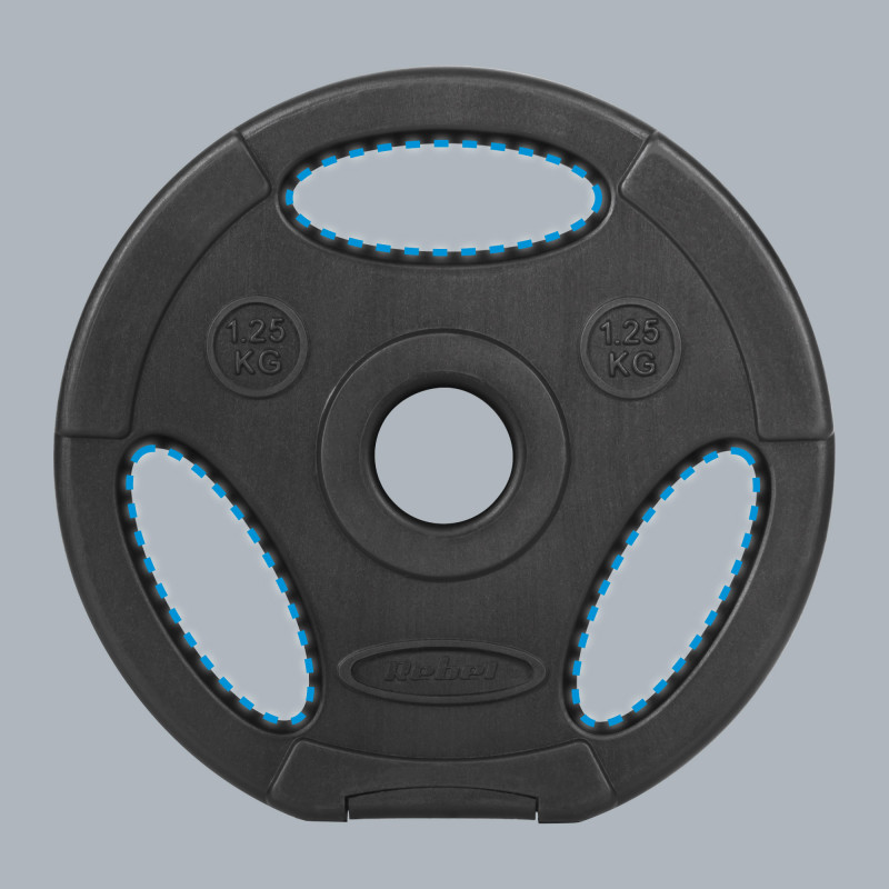 Obciążenie bitumiczne zestaw 4x1.25kg, otwór 31mm, talerz z uchwytami, REBEL ACTIVE