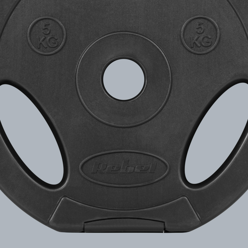 Obciążenie bitumiczne zestaw 4x5kg, otwór 31mm, talerz z uchwytami, REBEL ACTIVE