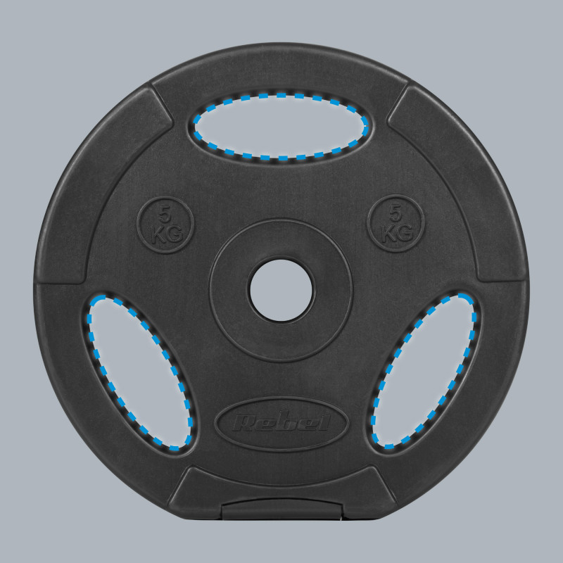 Obciążenie bitumiczne zestaw 4x5kg, otwór 31mm, talerz z uchwytami, REBEL ACTIVE