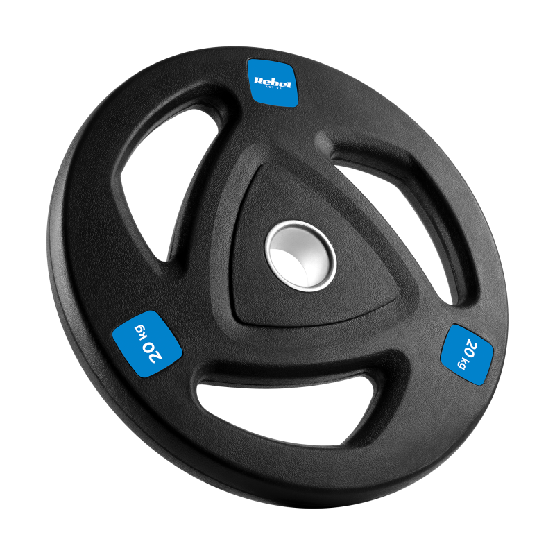 Obciążenie żeliwne olimpijskie gumowane 20kg, otwór 51mm , REBEL ACTIVE