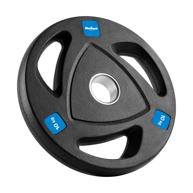 Obciążenie żeliwne olimpijskie gumowane zestaw 2x10kg, otwór 51mm , REBEL ACTIVE