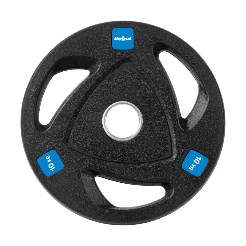 Obciążenie żeliwne olimpijskie gumowane zestaw 2x10kg, otwór 51mm , REBEL ACTIVE