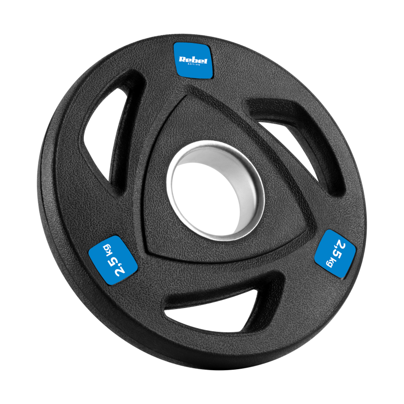 Obciążenie żeliwne olimpijskie gumowane zestaw 4x2.5kg, otwór 51mm , REBEL ACTIVE