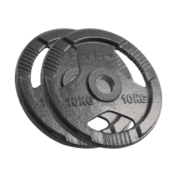 Obciążenie żeliwne olimpijskie zestaw 2x10kg, otwór 51mm, talerz z uchwytami, REBEL ACTIVE