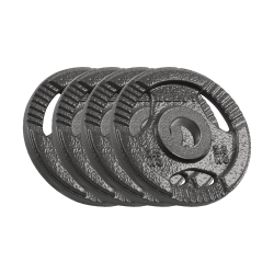 Obciążenie żeliwne olimpijskie zestaw 4x2.5kg, otwór 51mm, talerz z uchwytami, REBEL ACTIVE