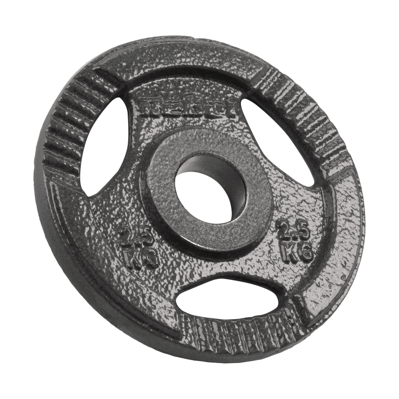 Obciążenie żeliwne olimpijskie zestaw 4x2.5kg, otwór 51mm, talerz z uchwytami, REBEL ACTIVE