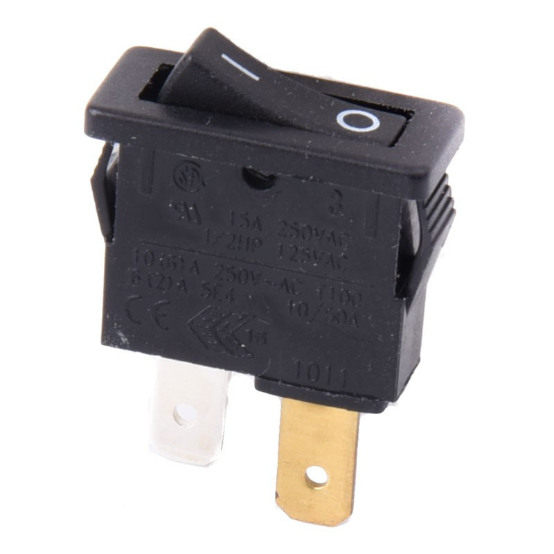 PRZEŁĄCZNIK 10A 250V~ WĄSKI CZARNY H8800V BULGIN 2-PIN